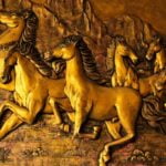 KACPER 3D horses Wallpaper for wall Premium quality 3D PVC Coated Washable Wallpaper