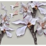 KACPER 3D flower Wallpaper for wall Premium quality 3D PVC Coated Washable Wallpaper (customize