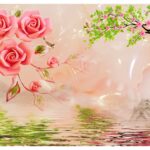 KACPER 3D flower Wallpaper for wall Premium quality 3D PVC Coated Washable Wallpaper (customize