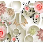 KACPER 3D FLOWER Wallpaper for wall Premium quality 3D PVC Coated Washable Wallpaper (customize