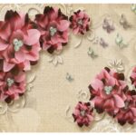 KACPER 3D FLOWER Wallpaper for wall Premium quality 3D PVC Coated Washable Wallpaper (customize