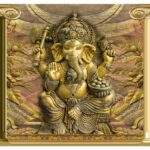 KACPER 3D ganesh Wallpaper for wall Premium quality 3D PVC Coated Washable Wallpaper