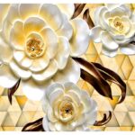 KACPER 3D flower Wallpaper for wall Premium quality 3D PVC Coated Washable Wallpaper (customize