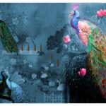 KACPER 3D PEACOCK Wallpaper for wall Premium quality 3D PVC Coated Washable Wallpaper