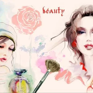 KACPER 3D beauty parlour Wallpaper for wall Premium quality 3D PVC Coated Washable Wallpaper