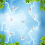 KACPER 3D Ceilling Wallpaper for wall Premium quality 3D PVC Coated Washable Wallpaper