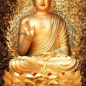 KACPER 3D buddha Wallpaper for wall Premium quality 3D PVC Coated Washable Wallpaper