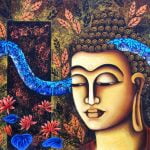 KACPER 3D buddha Wallpaper for wall Premium quality 3D PVC Coated Washable Wallpaper