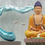 KACPER 3D buddha Wallpaper for wall Premium quality 3D PVC Coated Washable Wallpaper