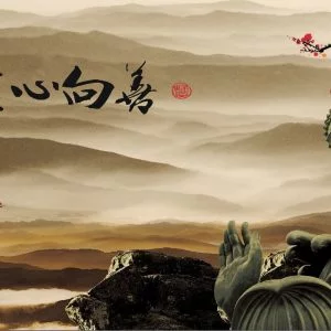 KACPER 3D buddha Wallpaper for wall Premium quality 3D PVC Coated Washable Wallpaper