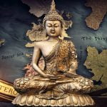 KACPER 3D buddha Wallpaper for wall Premium quality 3D PVC Coated Washable Wallpaper