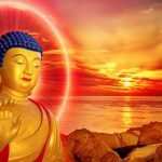 KACPER 3D buddha Wallpaper for wall Premium quality 3D PVC Coated Washable