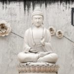 KACPER 3D buddha Wallpaper for wall Premium quality 3D PVC Coated Washable Wallpaper