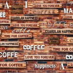 KACPER 3D Wallpaper for Cafe Premium quality 3D PVC Coated Washable Wallpaper