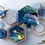 KACPER 3D DOLPHIN Wallpaper for wall Premium quality 3D PVC Coated Washable Wallpaper FISH