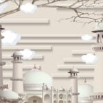 KACPER WORLD MAP 3D PVC COATED WALLPAPER FOR OFFICE TOUR AND TRAVEL BUILDING