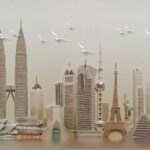 KACPER WORLD MAP 3D PVC COATED WALLPAPER FOR OFFICE TOUR AND TRAVEL BUILDING