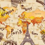 KACPER WORLD MAP 3D PVC COATED WALLPAPER FOR OFFICE TOUR AND TRAVEL BUILDING