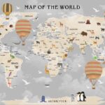 KACPER WORLD MAP 3D PVC COATED WALLPAPER FOR OFFICE TOUR AND TRAVEL BUILDING