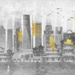 KACPER WORLD MAP 3D PVC COATED WALLPAPER FOR OFFICE TOUR AND TRAVEL BUILDING