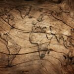 KACPER WORLD MAP 3D PVC COATED WALLPAPER FOR OFFICE TOUR AND TRAVEL BUILDING wallpaper wholesale market in delhi