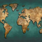 KACPER WORLD MAP 3D PVC COATED WALLPAPER FOR OFFICE TOUR AND TRAVEL BUILDING