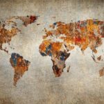 KACPER WORLD MAP 3D PVC COATED WALLPAPER FOR OFFICE TOUR AND TRAVEL BUILDING