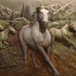 KACPER 3D HORSE Wallpaper for wall Premium quality 3D PVC Coated Washable Wallpaper