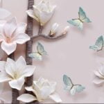 KACPER 3D FLOWER Wallpaper for wall Premium quality 3D PVC Coated Washable Wallpaper