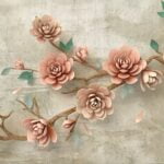 KACPER 3D FLOWER Wallpaper for wall Premium quality 3D PVC Coated Washable Wallpaper