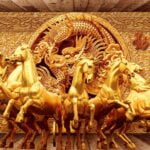 KACPER 3D horses Wallpaper for wall Premium quality 3D PVC Coated Washable Wallpaper