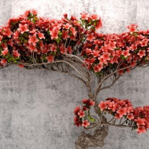 KACPER 3D FLOWER Wallpaper for wall Premium quality 3D PVC Coated Washable Wallpaper