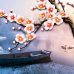 KACPER 3D FLOWER Wallpaper for wall Premium quality 3D PVC Coated Washable Wallpaper