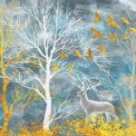 KACPER 3D TREE Wallpaper for wall Premium quality 3D PVC Coated Washable Wallpaper