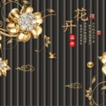 KACPER 3D FLOWER  Wallpaper for wall Premium quality 3D PVC Coated Washable Wallpaper