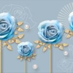 KACPER 3D FLOWER Wallpaper for wall Premium quality 3D PVC Coated Washable Wallpaper