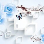 KACPER 3D FLOWER Wallpaper for wall Premium quality 3D PVC Coated Washable Wallpaper