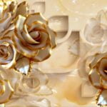 KACPER 3D FLOWER Wallpaper for wall Premium quality 3D PVC Coated Washable Wallpaper