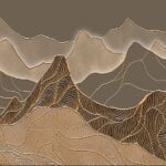 KACPER 3D MOUNTAIN Wallpaper for wall Premium quality 3D PVC Coated Washable Wallpaper