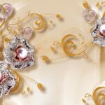 KACPER 3D FLOWER Wallpaper for wall Premium quality 3D PVC Coated Washable Wallpaper