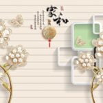 KACPER 3D FLOWER Wallpaper for wall Premium quality 3D PVC Coated Washable Wallpaper