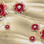 KACPER 3D FLOWER Wallpaper for wall Premium quality 3D PVC Coated Washable Wallpaper