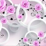 KACPER 3D FLOWER Wallpaper for wall Premium quality 3D PVC Coated Washable Wallpaper