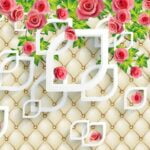 KACPER 3D FLOWER Wallpaper for wall Premium quality 3D PVC Coated Washable Wallpaper