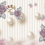 KACPER 3D FLOWER Wallpaper for wall Premium quality 3D PVC Coated Washable Wallpaper