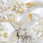 KACPER 3D FLOWER Wallpaper for wall Premium quality 3D PVC Coated Washable Wallpaper