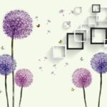 KACPER 3D FLOWER Wallpaper for wall Premium quality 3D PVC Coated Washable Wallpaper