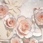 KACPER 3D FLOWER Wallpaper for wall Premium quality 3D PVC Coated Washable Wallpaper