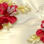 KACPER 3D FLOWER Wallpaper for wall Premium quality 3D PVC Coated Washable Wallpaper