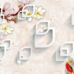 KACPER 3D FLOWER Wallpaper for wall Premium quality 3D PVC Coated Washable Wallpaper